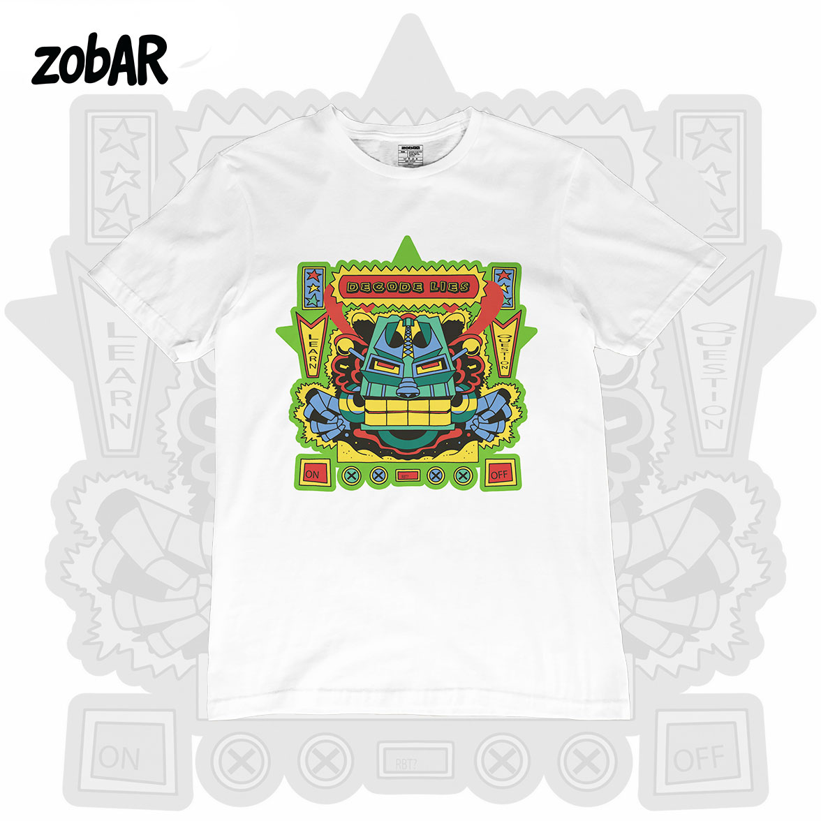 Decode Lies Samurai Mask T-Shirt